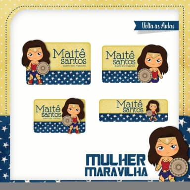 60 Etiquetas Mulher Maravilha