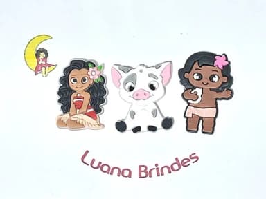 Aplique Moana Emborrachado Pacote com 6 Unidades