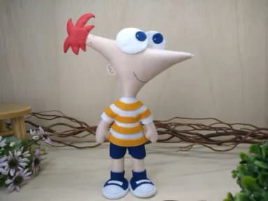 Phineas em feltro - Desenho Phineas e Ferb