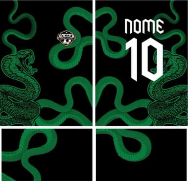 Arte Vetor Camisa Interclasse Cobra Verde Mod-140