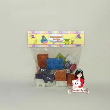 Blocos de Monta Personalizado Galinha Pintadinha Candy Color
