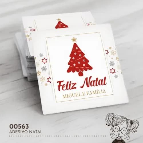 Adesivo Quadrado Natal - 00563