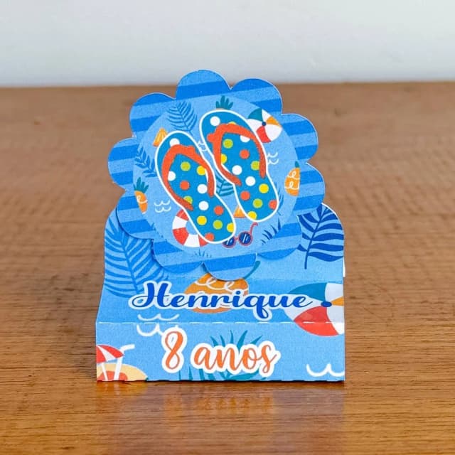 PEGUE E MONTE - Porta Bis Duplo Personalizados POOL PARTY MENINO - Decoração de Festa | Lembrancinhas | Aniversário | Personalizados