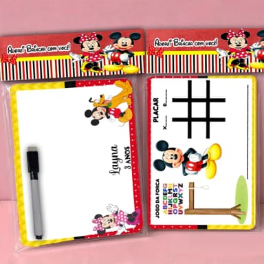 Lousa Magica Personalizada lembrancinhas do Mickey e Minnie