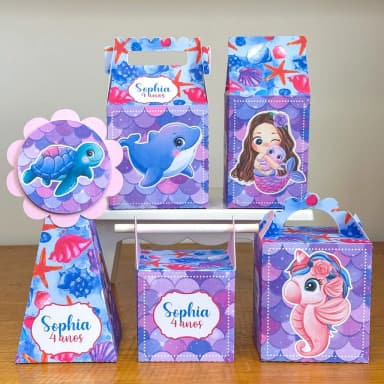 PEGUE E MONTE - Kit Festa SEREIA - Decoração de Festa | Lembrancinhas | Aniversário | Personalizados