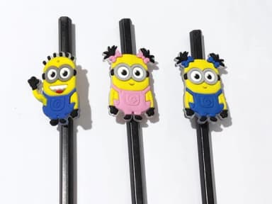 Ponteira P/lápis Minions Emborrachado Pacote com 6 Unidades