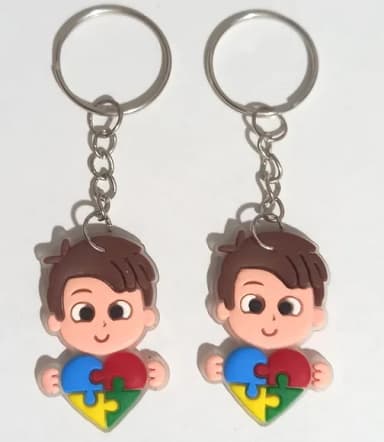 Chaveiro Menino Símbolo Autismo - 6 Unidade