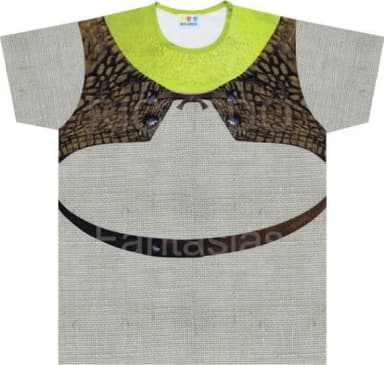 Camiseta infantil Fantasia Ogro Frente e Costas