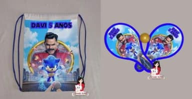 Mochila Ping Pong Tema Sonic Filme 2020