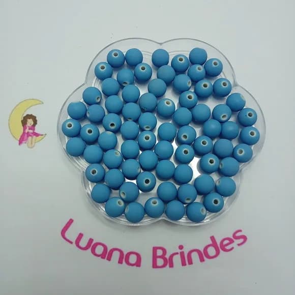 Bolinha Emborrachada Azul 10mm Pct 100 Unidades
