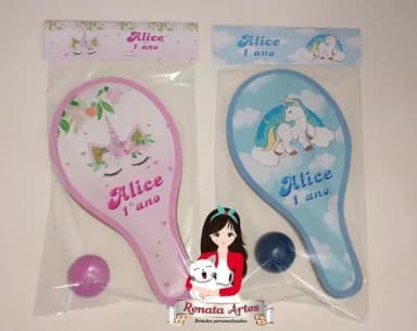 Raquetes de Ping Pong Personalizadas Tema Unicórnio