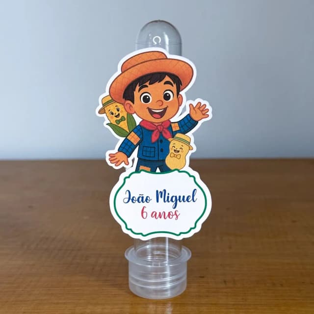 Apliques para Tubetes Personalizados  FESTA JUNINA LARANJA - Decoração de Festa | Lembrancinhas | Aniversário | Personalizados