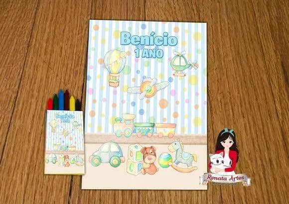 Revista de Colorir c/ Giz Brinquedos Vintage