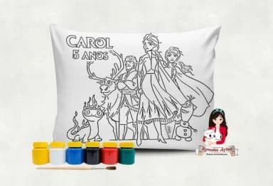 Almofada com Tinta para Colorir Frozen 2