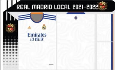 Vetor Da Camisa Real Madrid Local 2021-2022