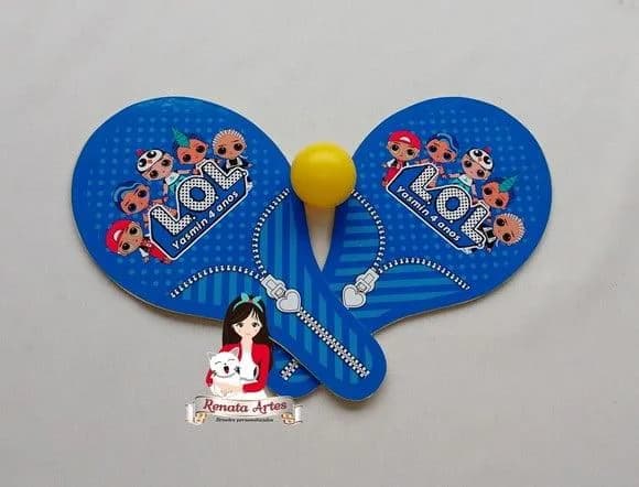 Raquetes de Ping Pong Personalizada Tema Lol Boy Azul