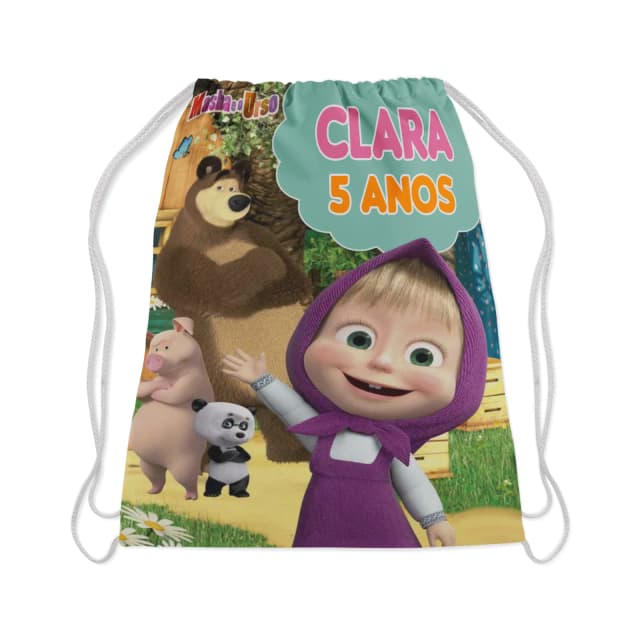 Mochilinha Personalizada Marsha e o Urso
