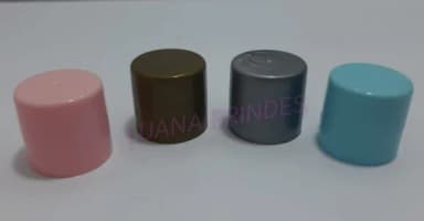 Tampas lisas coloridas de plástico - pct com 30 unidades