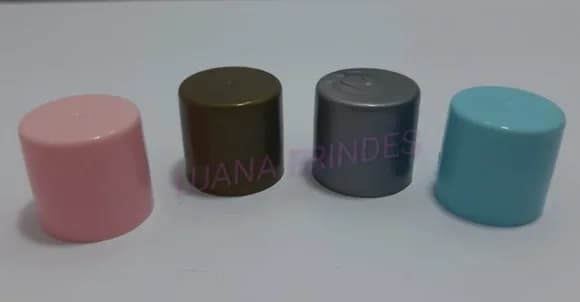Tampas lisas coloridas de plástico - pct com 30 unidades