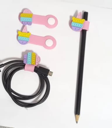 Kit Organizador de Fios e Ponteira de Lápis Pct/c 4 Unidades
