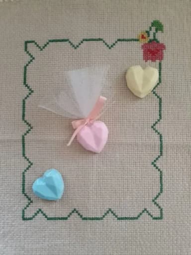 Lembrancinha / Mini Sabonete - Coração Lapidado Diamante