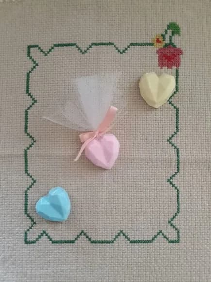 Lembrancinha / Mini Sabonete - Coração Lapidado Diamante
