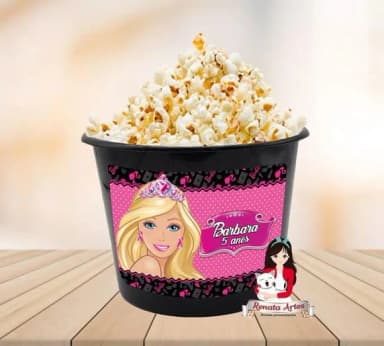 Balde de Pipoca Barbie Nova