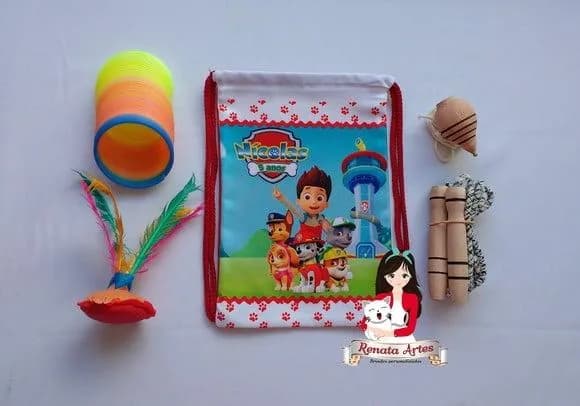 Mochila Boa Infância Vermelha Tema Patrulha Canina