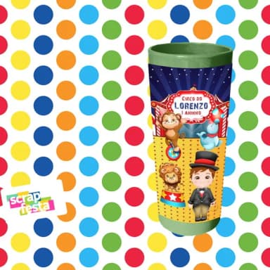 35 Copos Long Drink Personalizado Festa Circo