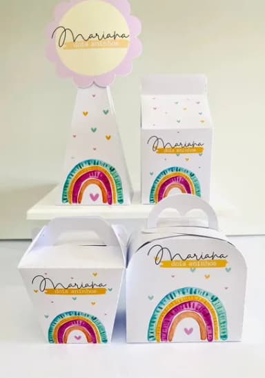 Kit 60 Lembrancinhas Arco - Íris