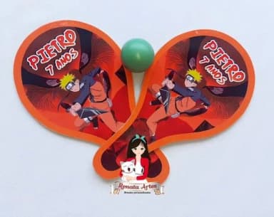 Raquetes de Ping Pong Tema Ninja Naruto