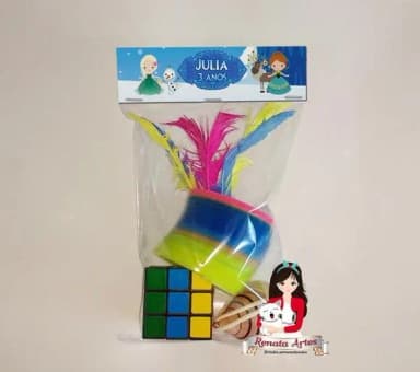 Kit Brinquedos Retrô Personalizado Tema Frozen Cute