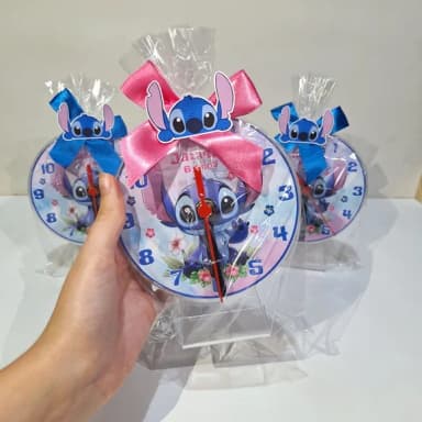 Relógio de Acrílico Stitch - Centro de Mesa