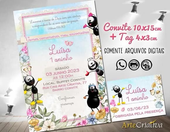 Convite Digital C/tag Smilinguido