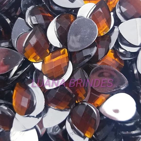 Chaton Gota Marron - 18mm X 13mm- Pct C/100 Unid