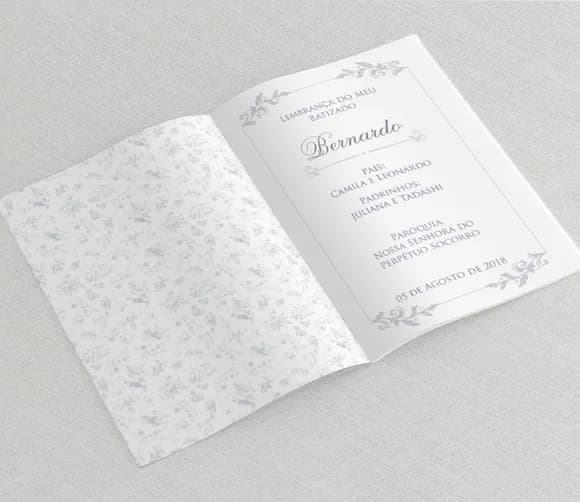 Livrinho De Orações Batizado Ou Eucaristia - Toile Prata