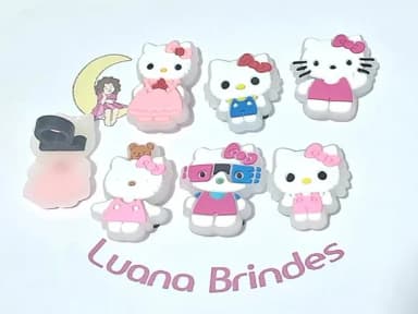 Ponteira P/lápis Hello Kitty Flourescente 6 Unidades
