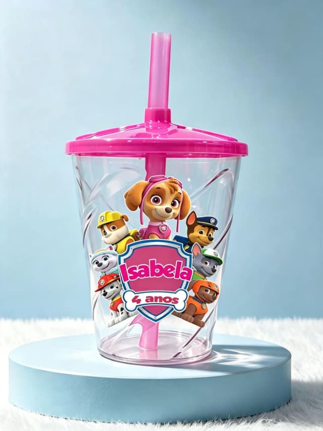 Copo Twister Personalizado da Patrulha Canina