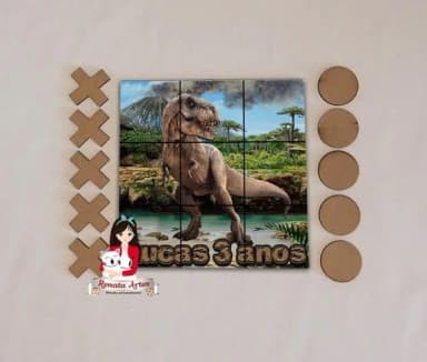 Jogo da Velha Personalizado Dinossauro