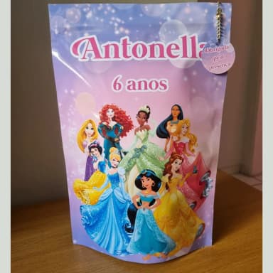 Saquinho Zip Lock 16x26 Lembrancinha  As Princesas