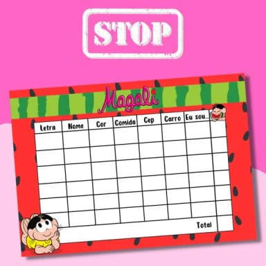 Jogo do Stop ( Conhecido Como Adedanha)