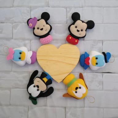 Kit 6 Pingente Turma do Mickey Feltro