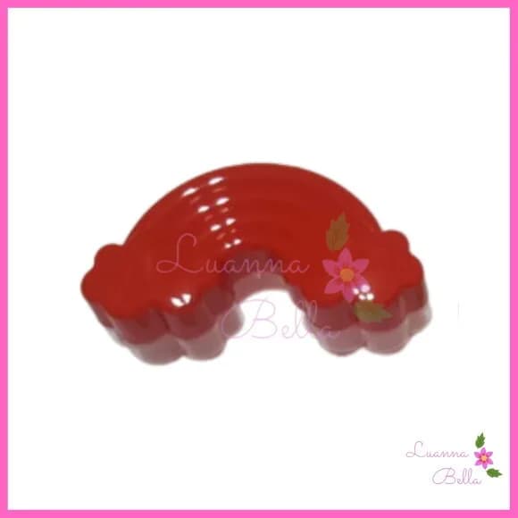 Baleiro Arco íris Vermelho de Acrílico - Pacote c/5 unidades