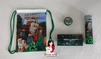 Kit Jogos na Mochila Minecraft