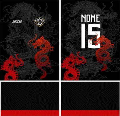Arte Vetor Camisa Interclasse Dragao Mod-161