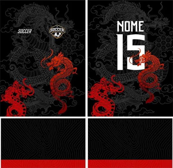 Arte Vetor Camisa Interclasse Dragao Mod-161