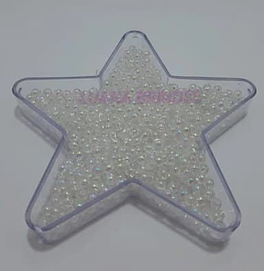 Miçanga Leitosa Furta Transparente 4mm Pacote 60 Gramas