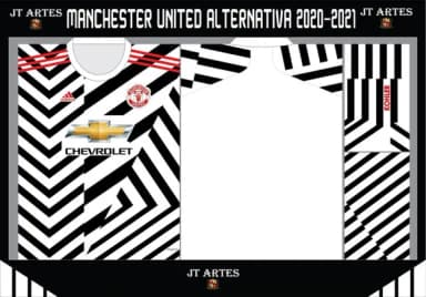Vetor Camisa do Manchester United Alternativa 2020-2021