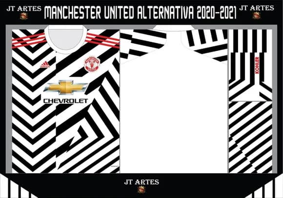 Vetor Camisa do Manchester United Alternativa 2020-2021