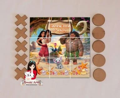 Jogo da Velha Personalizado Moana 2